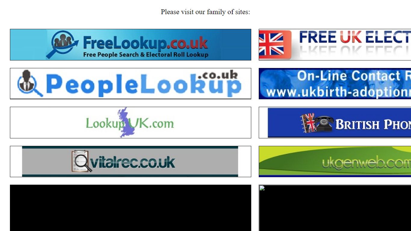 Free UK Electoral Roll - People Finder - People Search - Friends ...